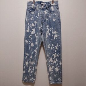 Adika Bleach Splatter Straight Leg Jeans NEW Medium